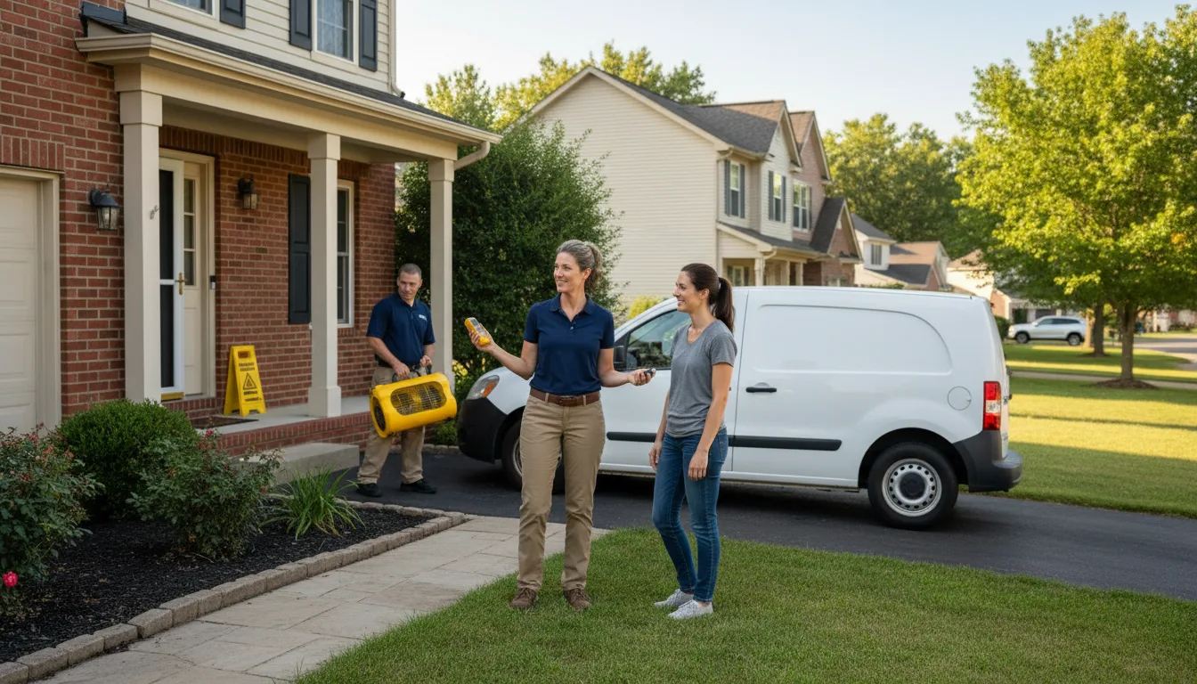 Residential water damage restoration in Worthville, KY